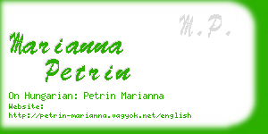 marianna petrin business card